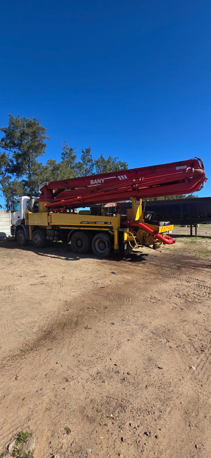 SANY boom truck on site